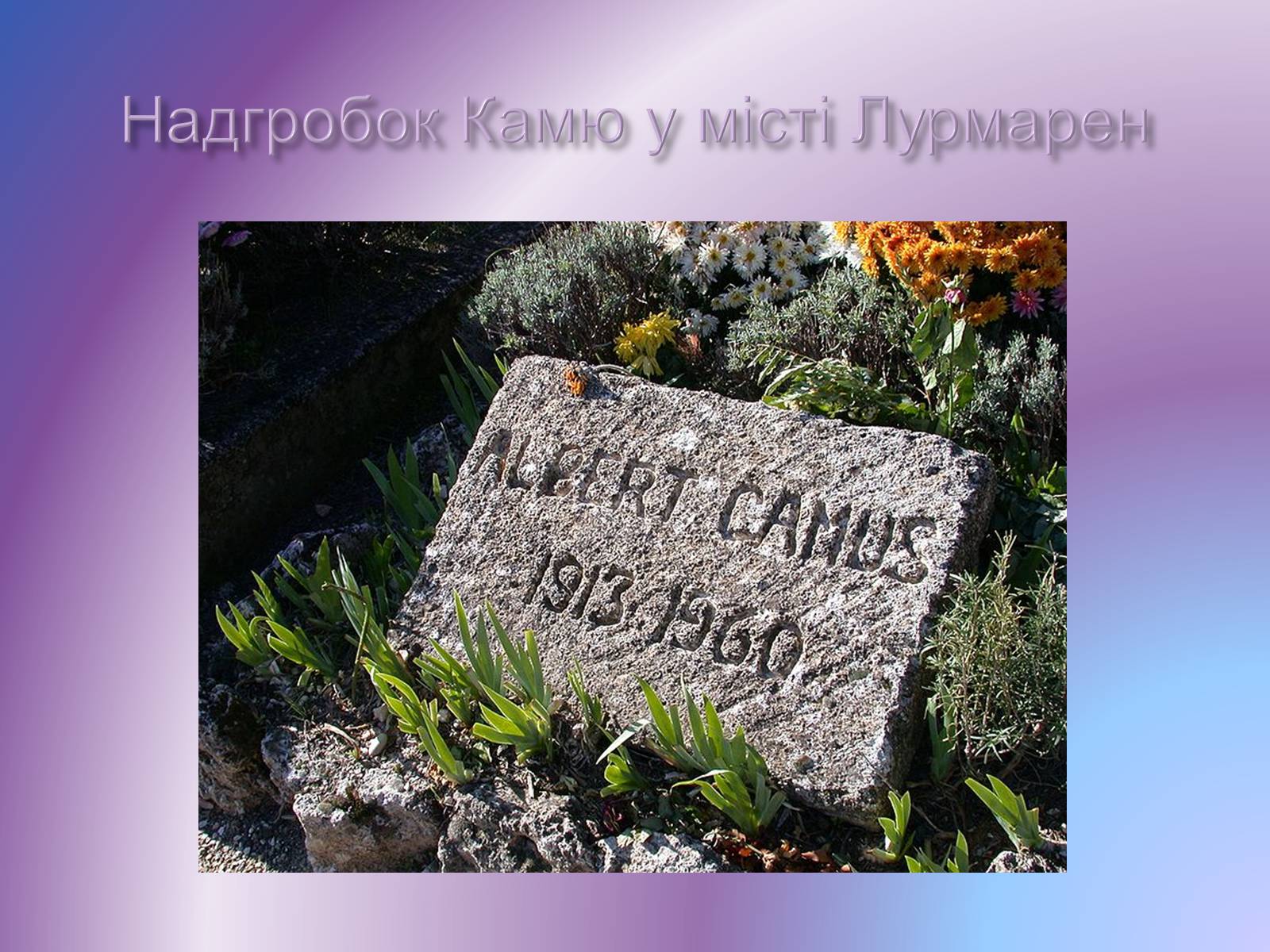 Презентація на тему «Альбер Камю» (варіант 11) - Слайд #10 Презентація на тему «Альбер Камю» (варіант 11) - Слайд #10