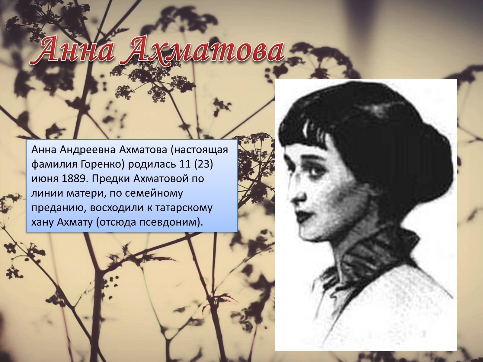 Презентація на тему «Женщины в русской поезии «Серебрянного» века» - Слайд #5 Презентація на тему «Женщины в русской поезии «Серебрянного» века» - Слайд #5
