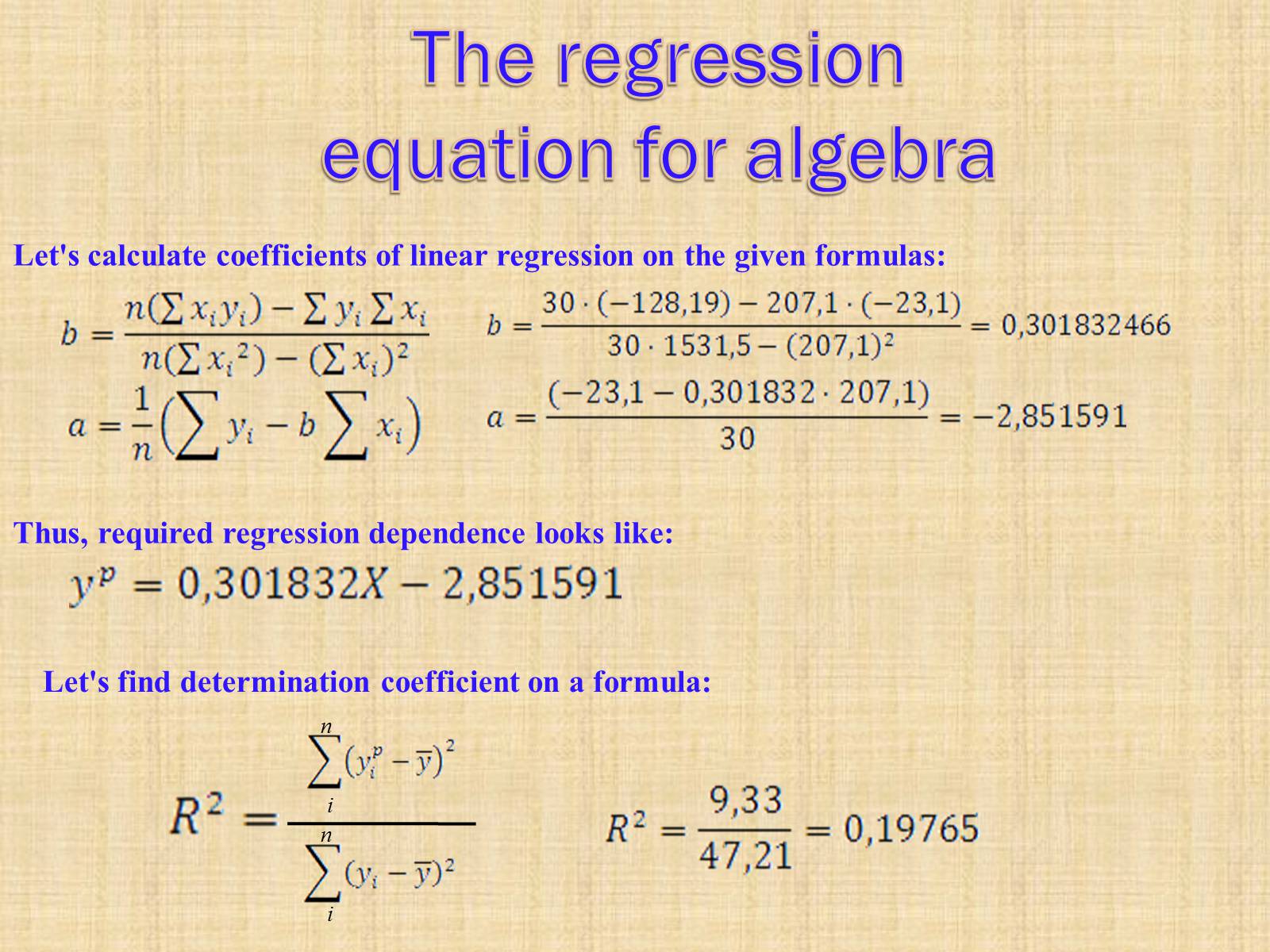 Презентація на тему «Simple Linear Regression as an example of the actual processes description» - Слайд #12 Презентація на тему «Simple Linear Regression as an example of the actual processes description» - Слайд #12