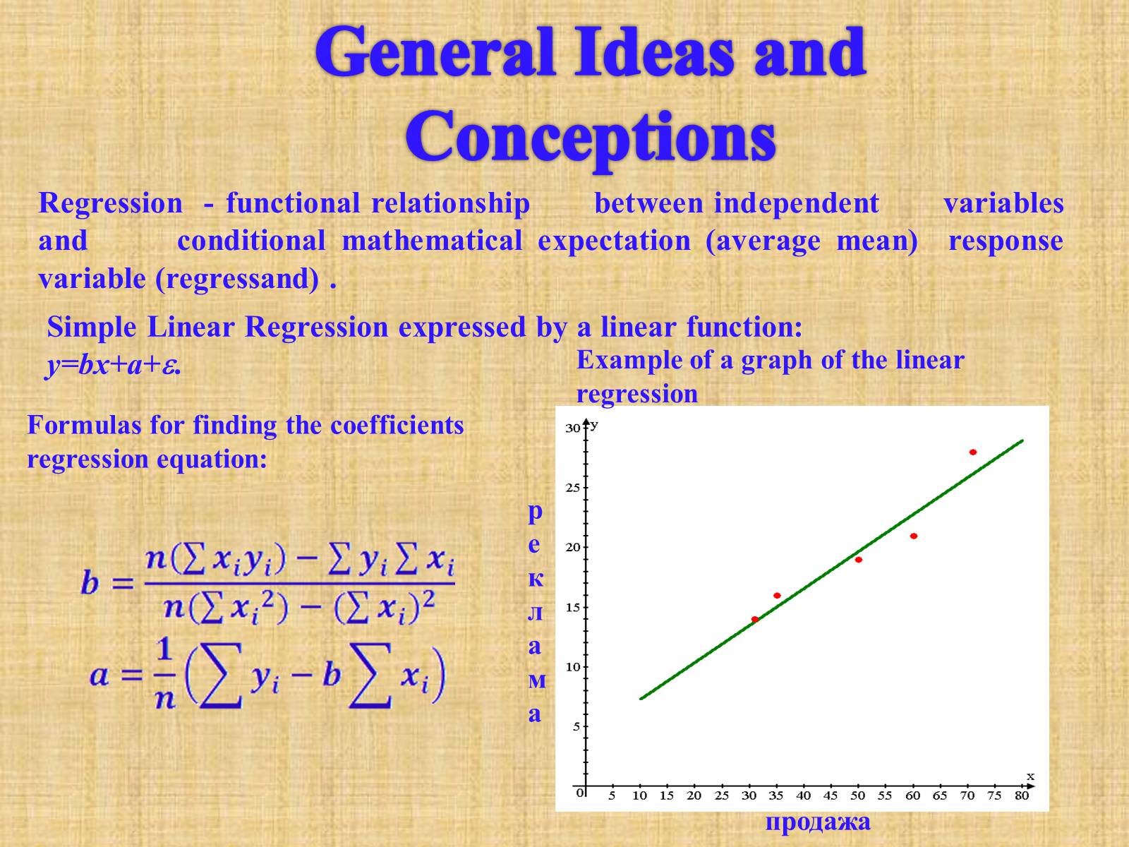 Презентація на тему «Simple Linear Regression as an example of the actual processes description» - Слайд #4 Презентація на тему «Simple Linear Regression as an example of the actual processes description» - Слайд #4