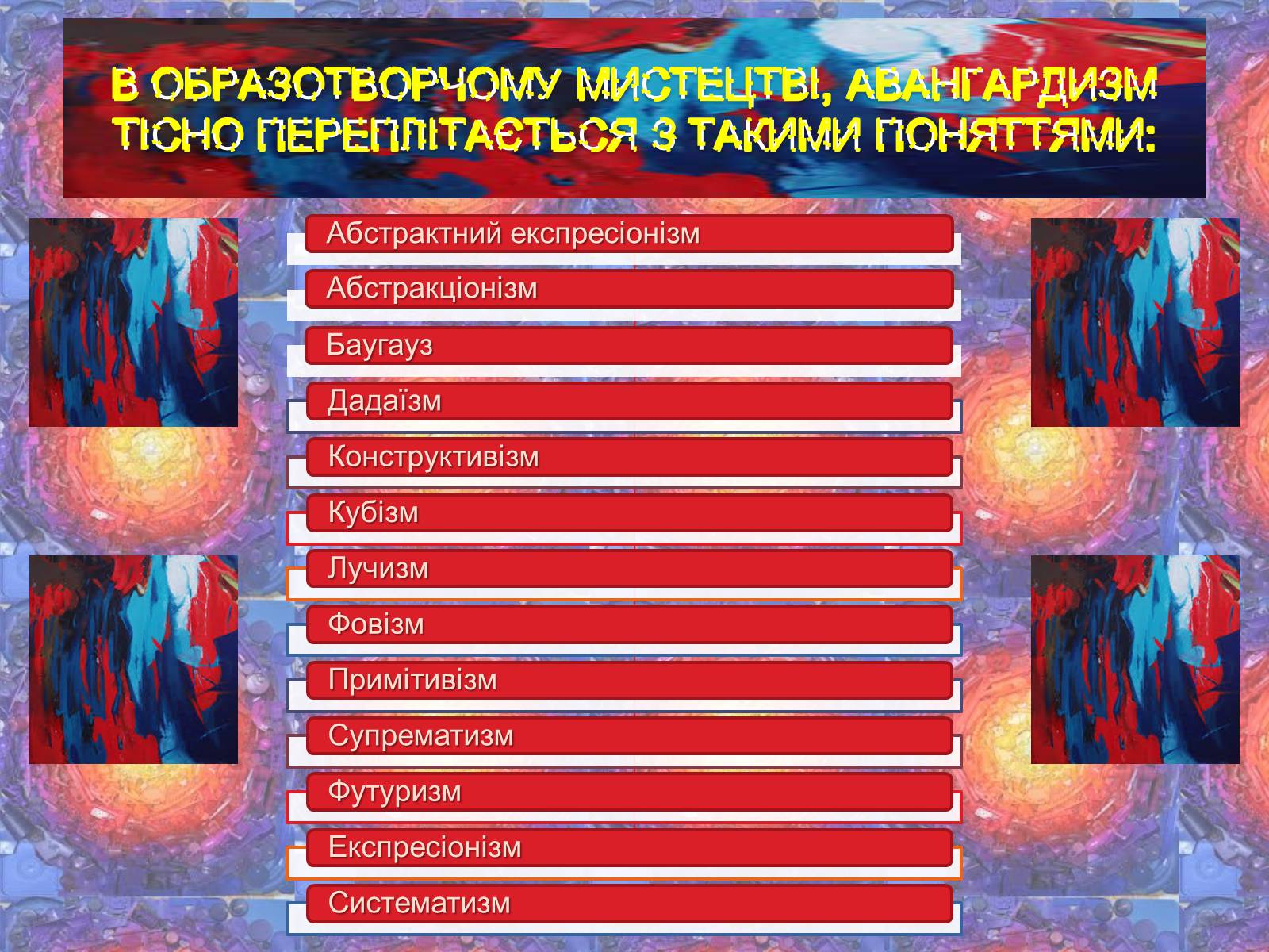 Презентація на тему «Авангардизм» (варіант 4) - Слайд #13 Презентація на тему «Авангардизм» (варіант 4) - Слайд #13