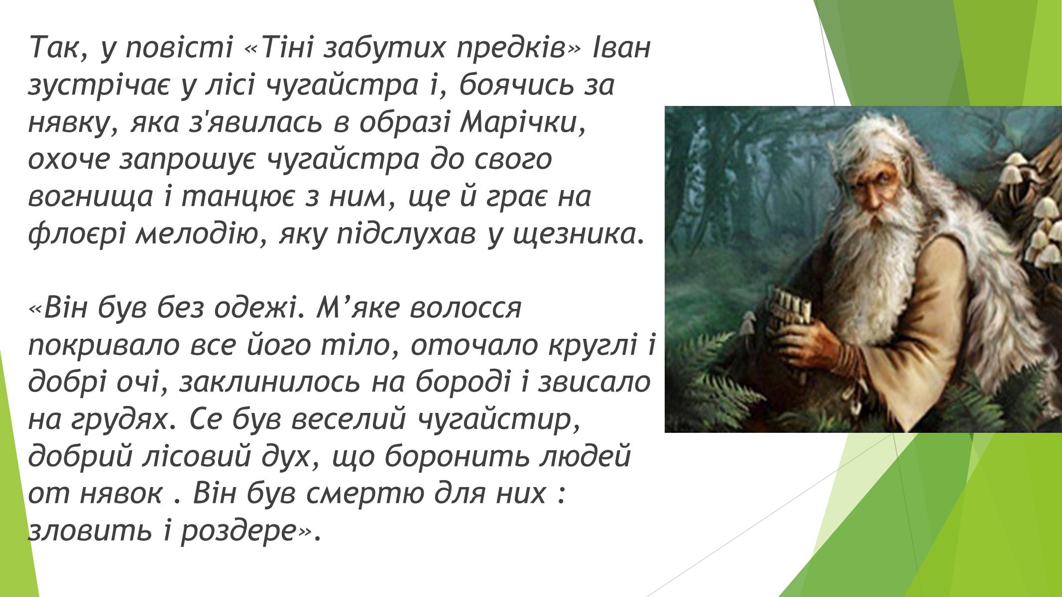 Презентація на тему «Міфічні істоти в повісті «Тіні забутих предків»» (варіант 3) - Слайд #6 Презентація на тему «Міфічні істоти в повісті «Тіні забутих предків»» (варіант 3) - Слайд #6