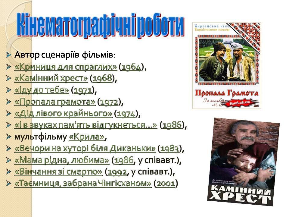 Презентація на тему «Іван Федорович Драч» - Слайд #11 Презентація на тему «Іван Федорович Драч» - Слайд #11