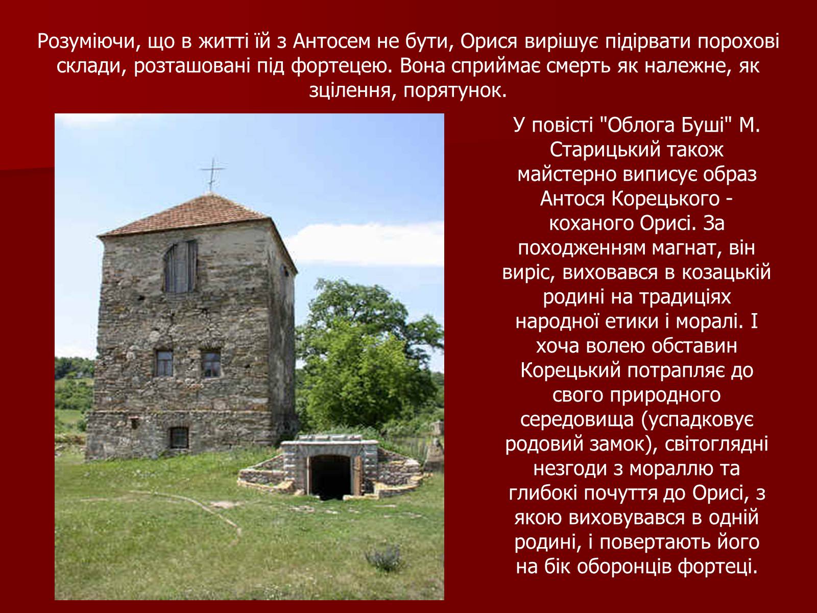 Презентація на тему «Характеристика образів у повісті М.Старицького «Оборона Буші»» - Слайд #5 Презентація на тему «Характеристика образів у повісті М.Старицького «Оборона Буші»» - Слайд #5