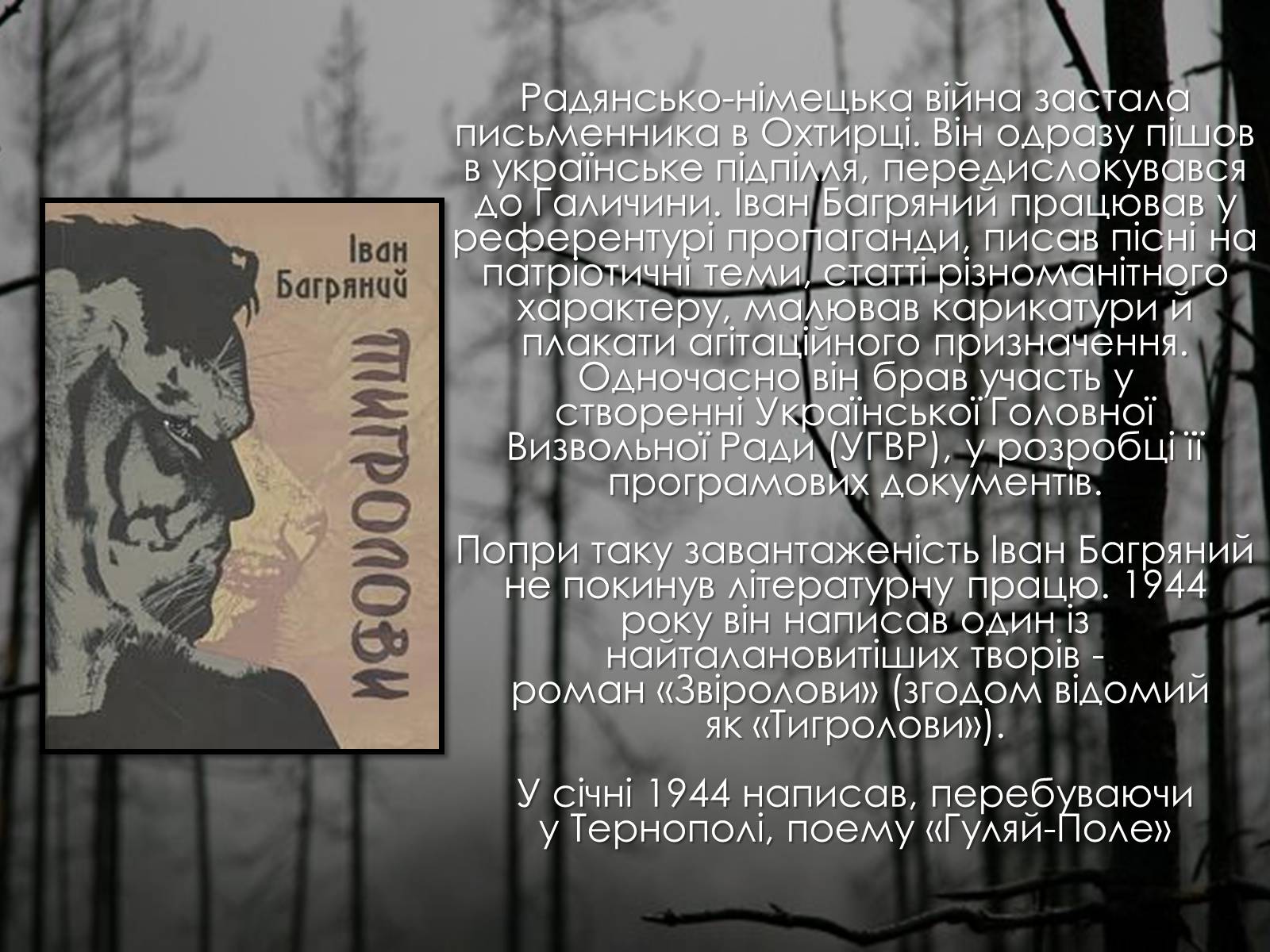 Презентація на тему «Іван Багряний» (варіант 8) - Слайд #17 Презентація на тему «Іван Багряний» (варіант 8) - Слайд #17