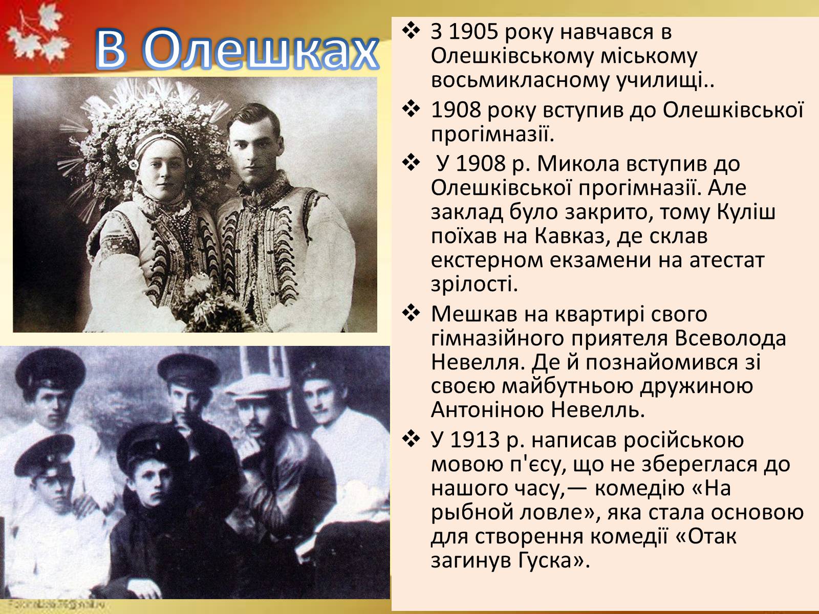 Презентація на тему «Куліш Микола Гурович» (варіант 1) - Слайд #3 Презентація на тему «Куліш Микола Гурович» (варіант 1) - Слайд #3