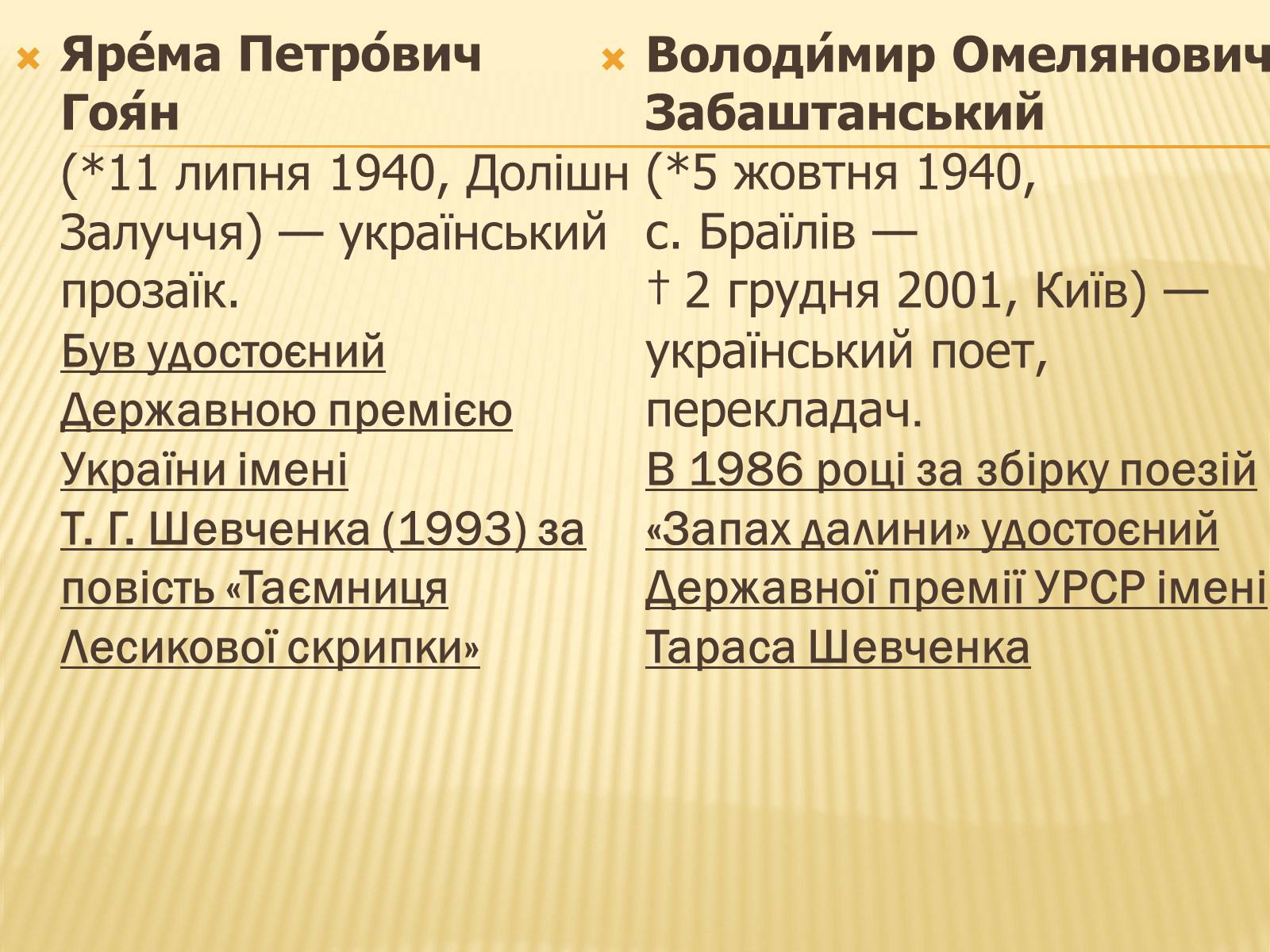 Презентація на тему «Українські письменники – лауреати Державної премії України ім. Т.Г.Шевченка» - Слайд #9 Презентація на тему «Українські письменники – лауреати Державної премії України ім. Т.Г.Шевченка» - Слайд #9