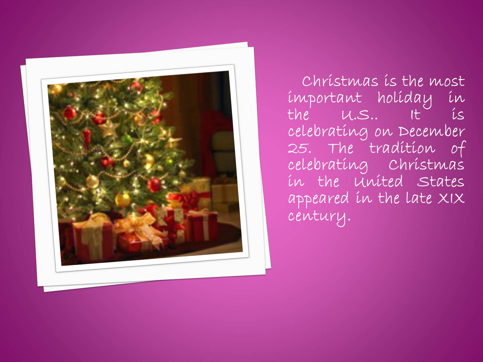 Презентація на тему «Сelebrating Christmas in the USA» - Слайд #3