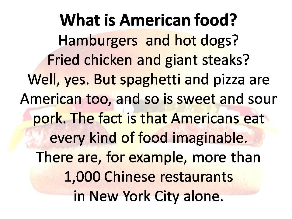 Презентація на тему «American food» (варіант 3) - Слайд #2 Презентація на тему «American food» (варіант 3) - Слайд #2