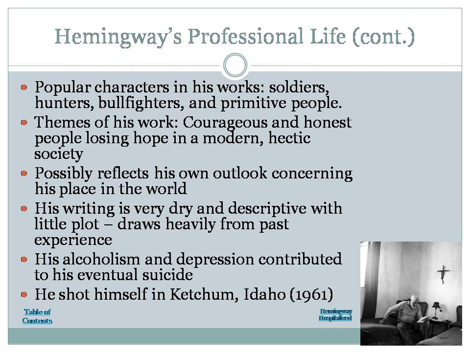 Презентація на тему «A Biography of Ernest Hemingway» (варіант 2) - Слайд #7 Презентація на тему «A Biography of Ernest Hemingway» (варіант 2) - Слайд #7