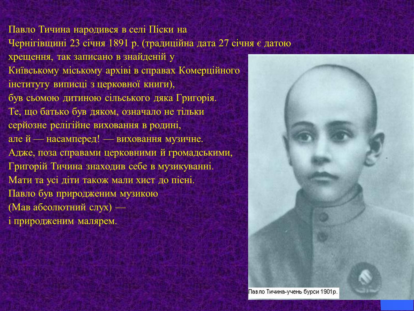 Презентація на тему «Павло Тичина» (варіант 9) - Слайд #2 Презентація на тему «Павло Тичина» (варіант 9) - Слайд #2