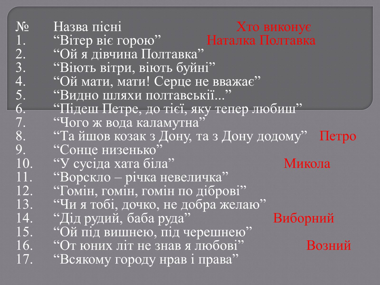 Презентація на тему «Пісня у драмі-опері Івана Котляревського “Наталка Полтавка”» - Слайд #3 Презентація на тему «Пісня у драмі-опері Івана Котляревського “Наталка Полтавка”» - Слайд #3
