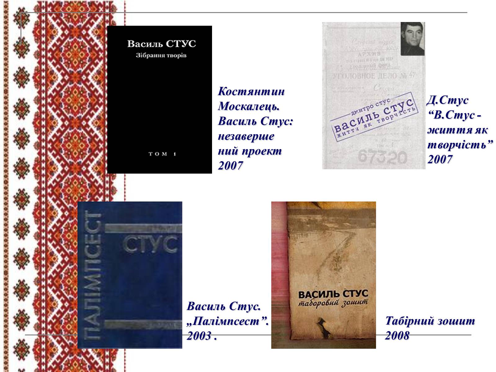 Презентація на тему «Василь Стус» (варіант 5) - Слайд #18 Презентація на тему «Василь Стус» (варіант 5) - Слайд #18