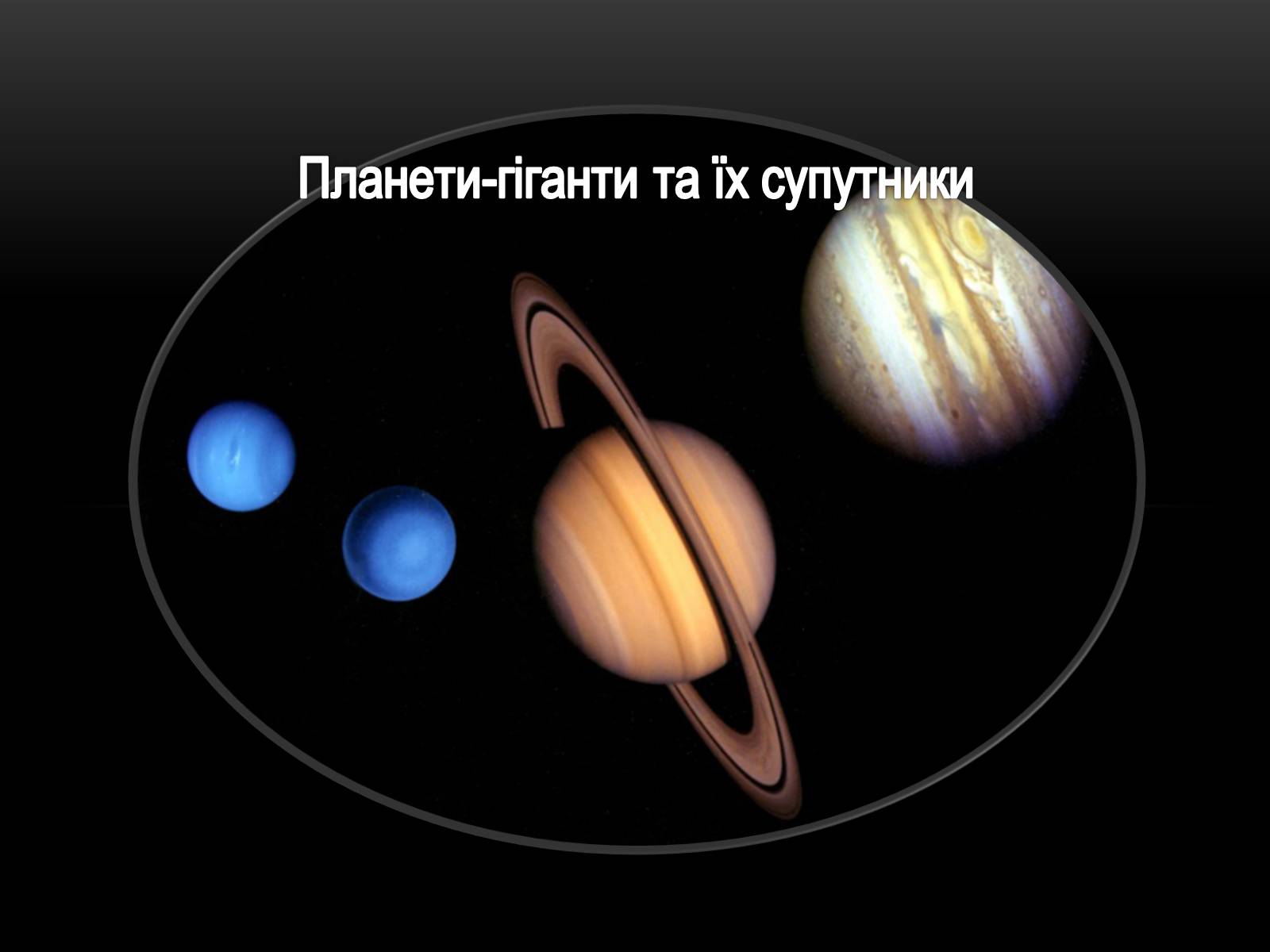 Презентація на тему «Планети-гіганти та їх супутники» (варіант 1) - Слайд #1 Презентація на тему «Планети-гіганти та їх супутники» (варіант 1) - Слайд #1
