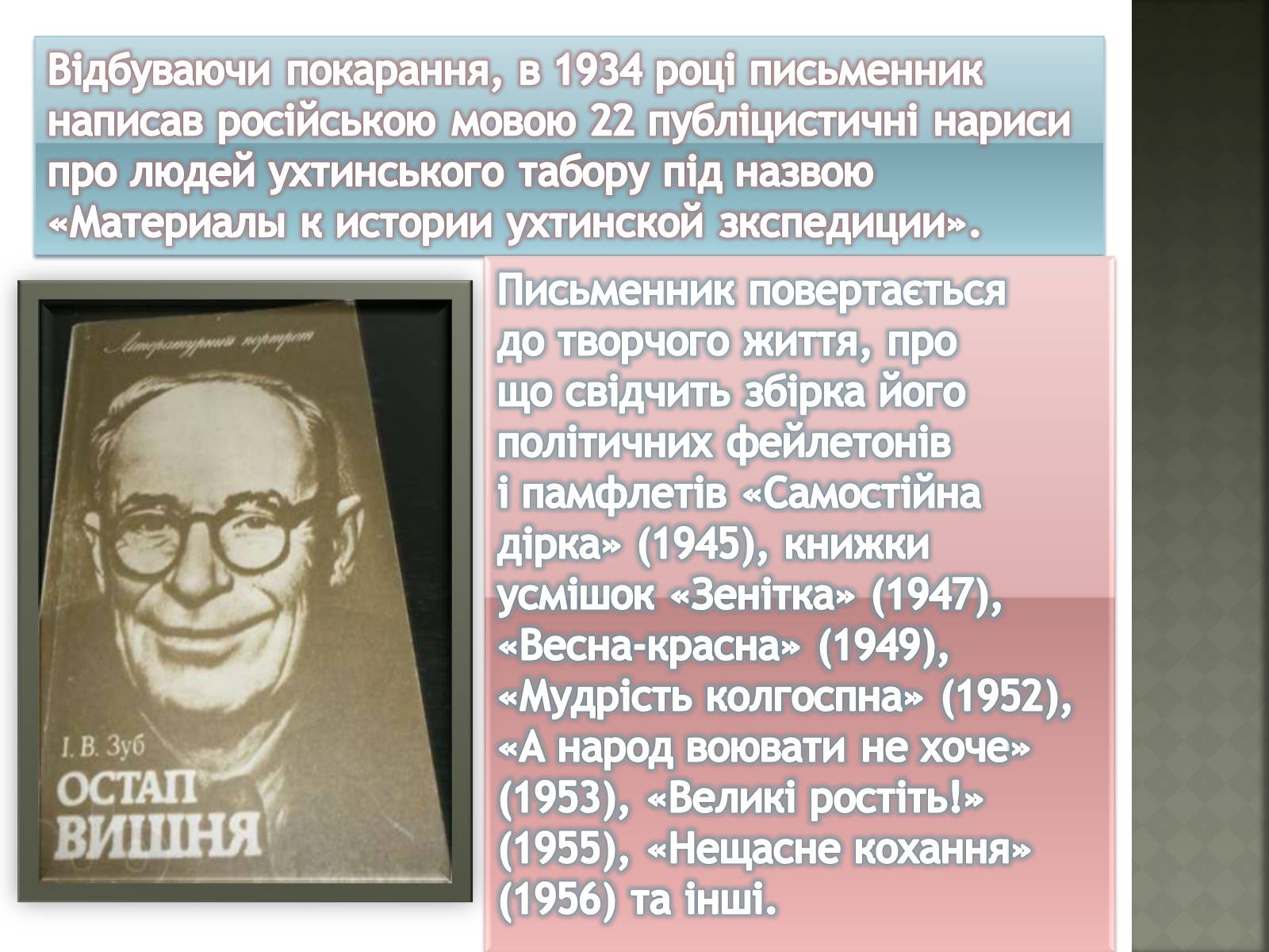 Презентація на тему «Остап Вишня» (варіант 4) - Слайд #8 Презентація на тему «Остап Вишня» (варіант 4) - Слайд #8