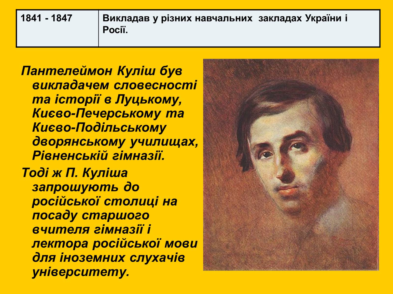 Презентація на тему «Пантелеймон Куліш» (варіант 7) - Слайд #7 Презентація на тему «Пантелеймон Куліш» (варіант 7) - Слайд #7
