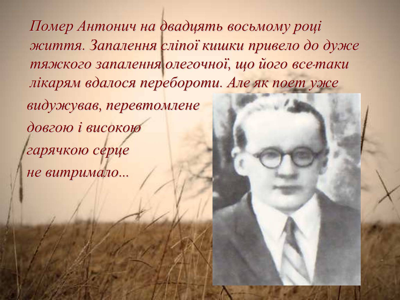 Презентація на тему «Життєвий та творчий шлях Антонича» (варіант 1) - Слайд #8 Презентація на тему «Життєвий та творчий шлях Антонича» (варіант 1) - Слайд #8