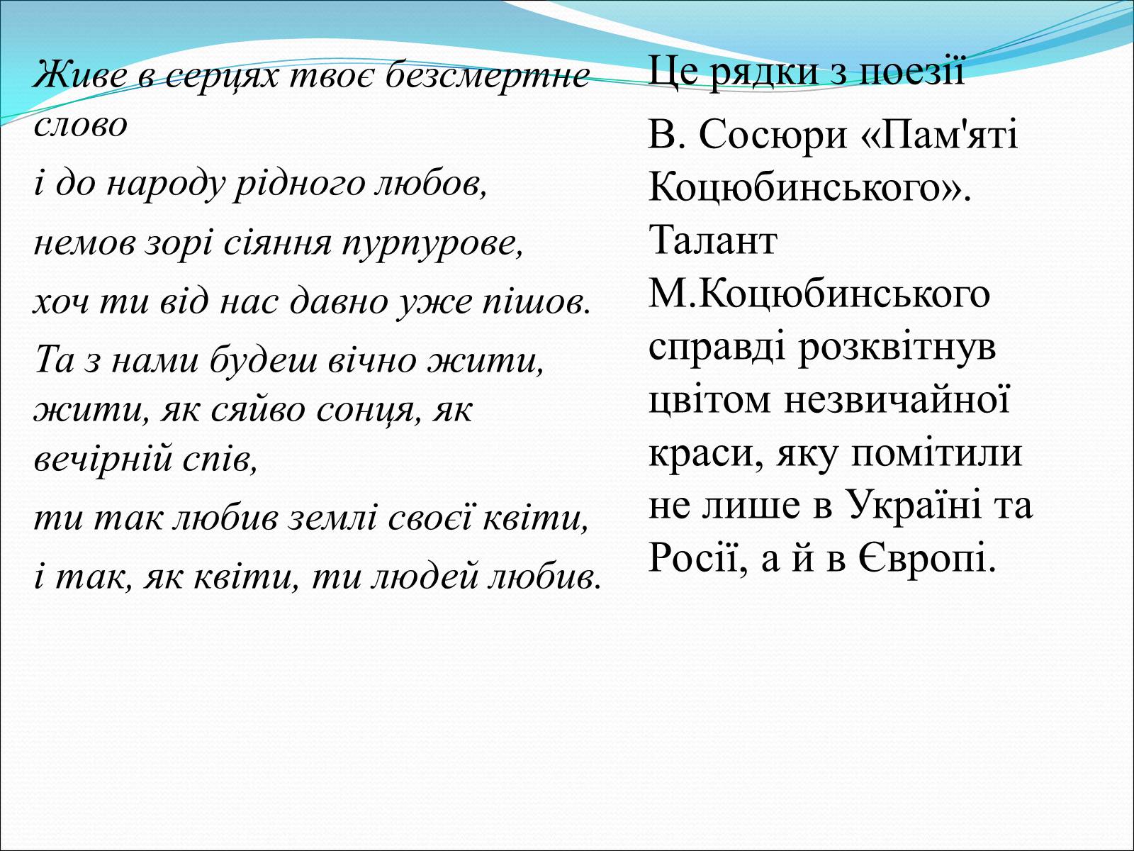 Презентація на тему «Коцюбинський Михайло Михайлович» (варіант 3) - Слайд #15 Презентація на тему «Коцюбинський Михайло Михайлович» (варіант 3) - Слайд #15