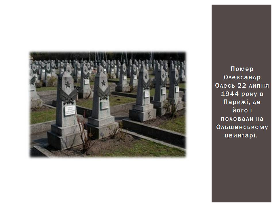Презентація на тему «Олександр Олесь» (варіант 7) - Слайд #21 Презентація на тему «Олександр Олесь» (варіант 7) - Слайд #21