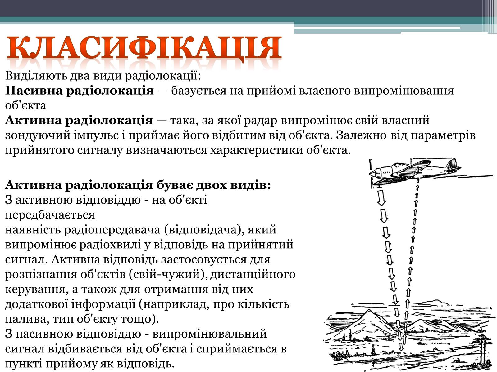Презентація на тему «Радіолокація та її види» - Слайд #5 Презентація на тему «Радіолокація та її види» - Слайд #5