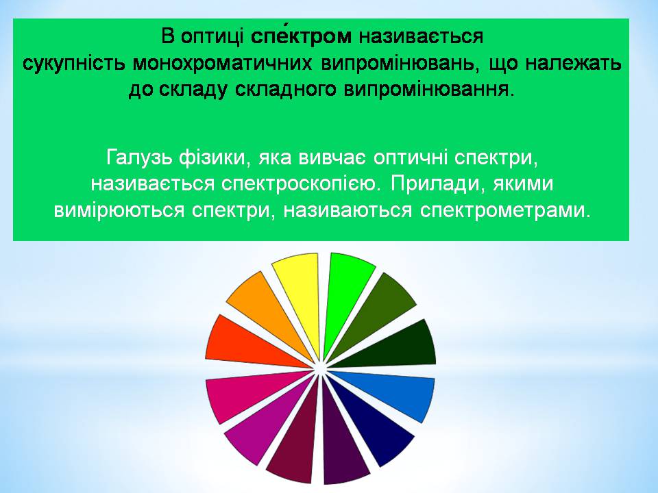 Презентація на тему «Види спектрів» - Слайд #2 Презентація на тему «Види спектрів» - Слайд #2