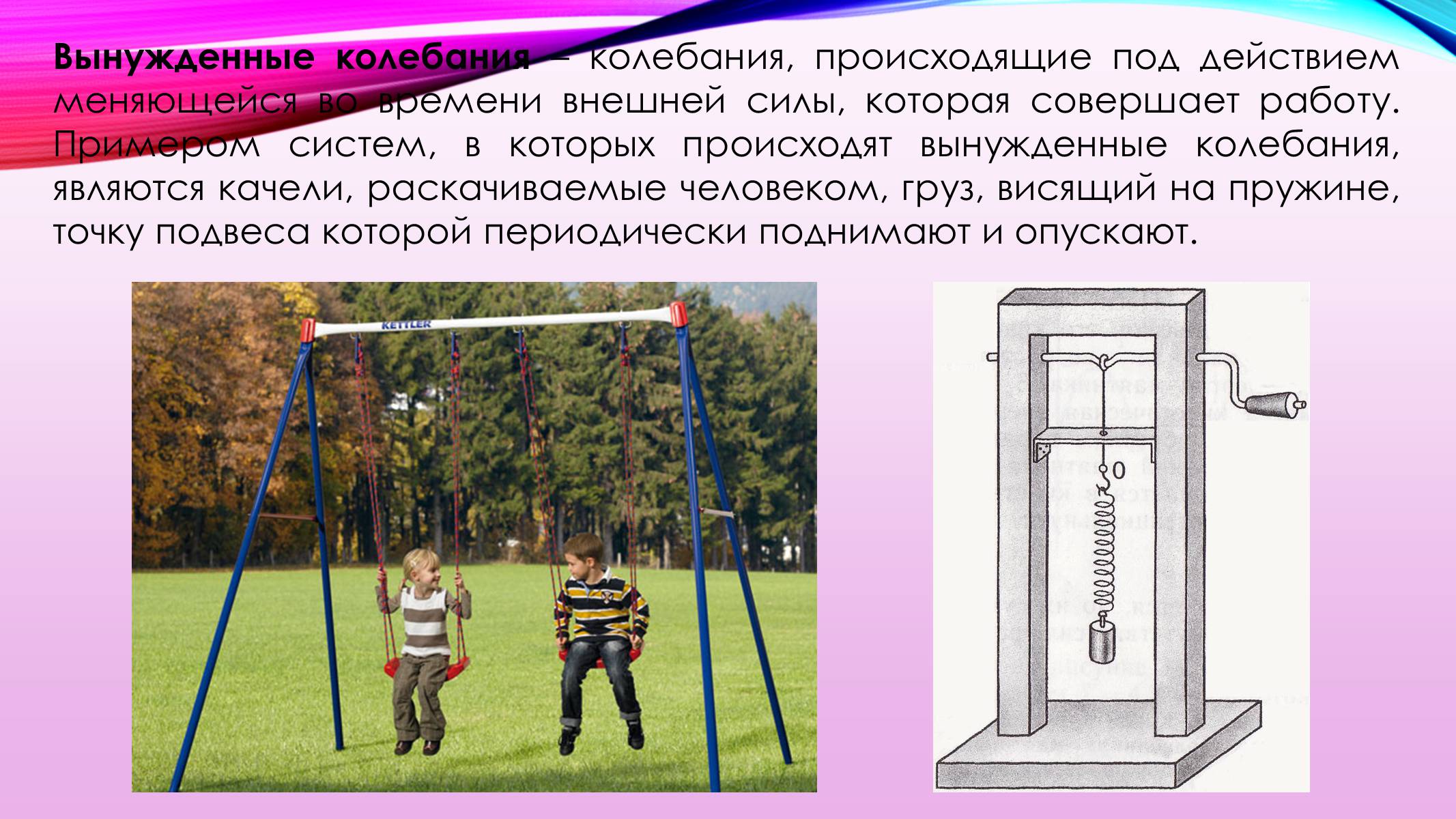 Презентація на тему «Вынужденные механические колебания. Резонанс» - Слайд #3 Презентація на тему «Вынужденные механические колебания. Резонанс» - Слайд #3