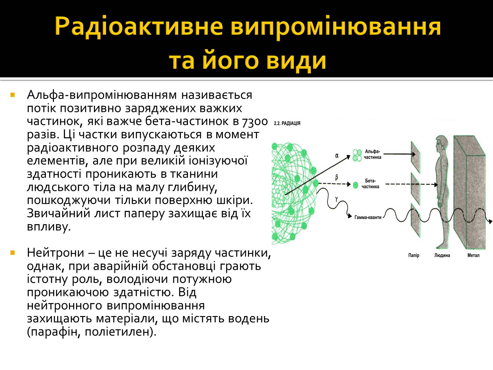 Презентація на тему «Радіоактивність» (варіант 3) - Слайд #11 Презентація на тему «Радіоактивність» (варіант 3) - Слайд #11