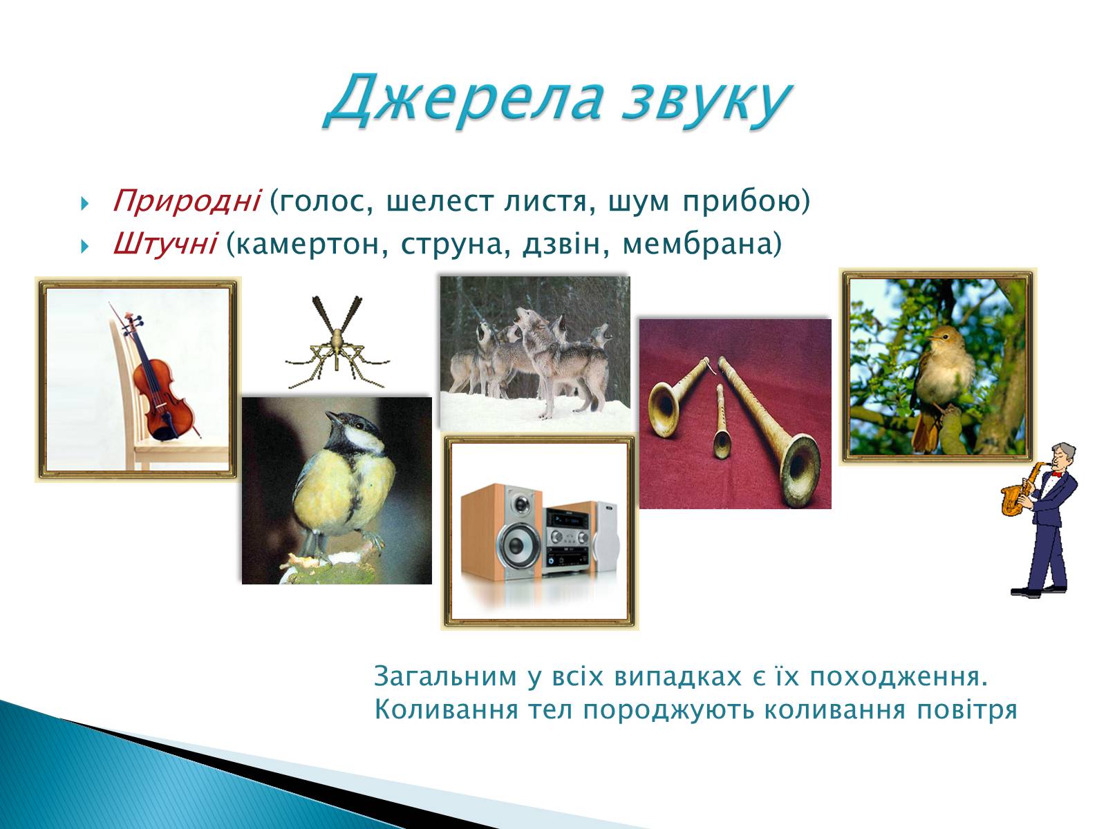 Презентація на тему «Джерела звуку. Звукові коливання» - Слайд #5 Презентація на тему «Джерела звуку. Звукові коливання» - Слайд #5