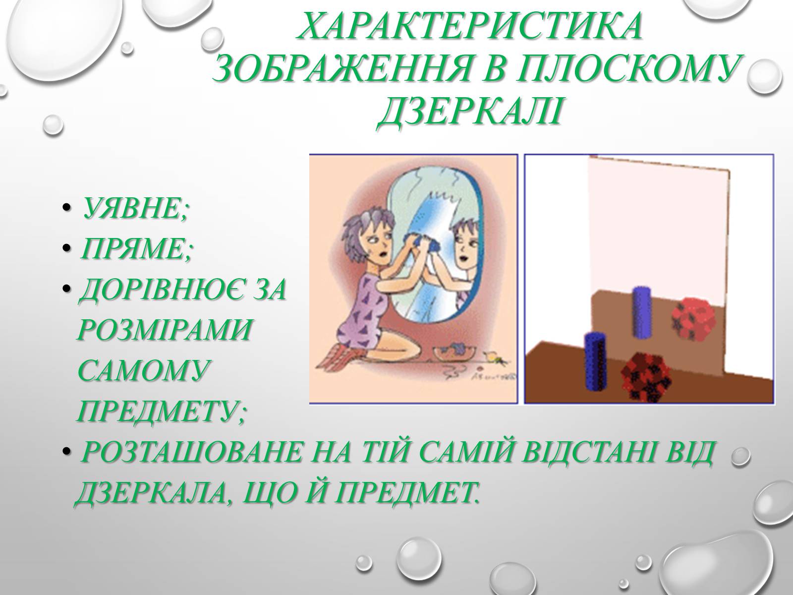 Презентація на тему «Відбивання світла. Плоске і сферичне дзеркала» - Слайд #8 Презентація на тему «Відбивання світла. Плоске і сферичне дзеркала» - Слайд #8