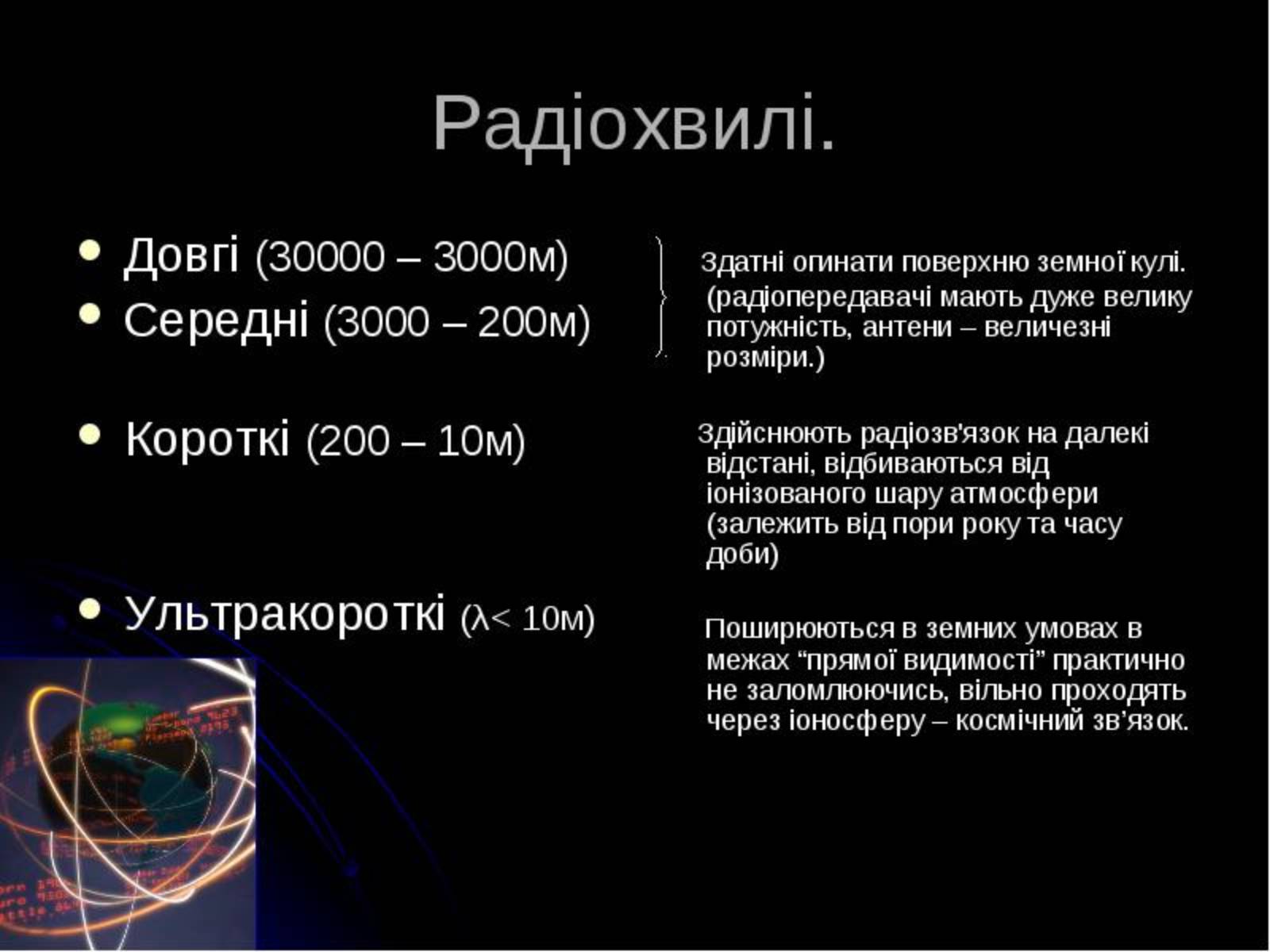 Презентація на тему «Радіохвилі» (варіант 1) - Слайд #12 Презентація на тему «Радіохвилі» (варіант 1) - Слайд #12