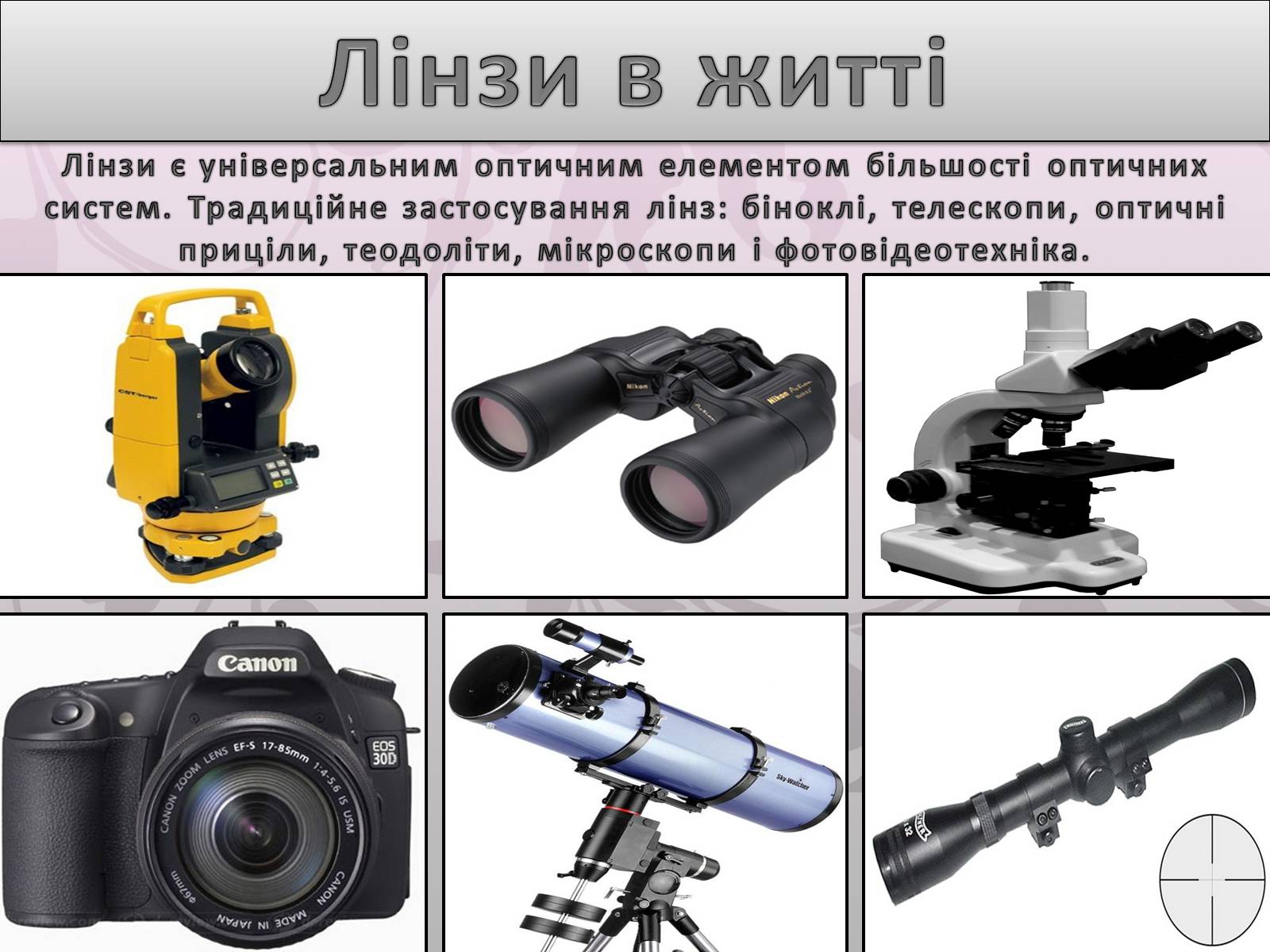 Презентація на тему «Лінза» - Слайд #12 Презентація на тему «Лінза» - Слайд #12