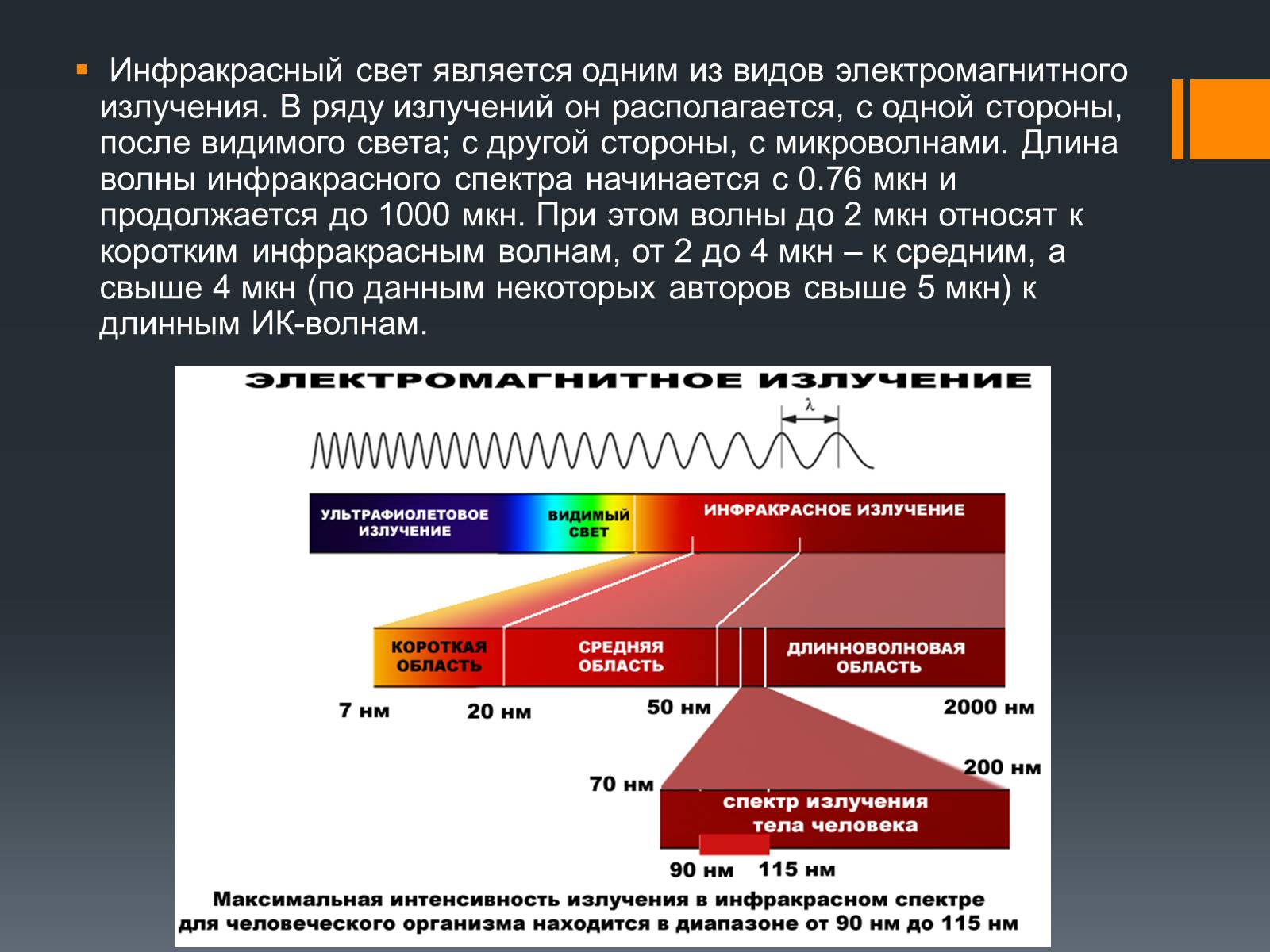 Презентація на тему «Длинноволновое инфракрасное излучение» - Слайд #2 Презентація на тему «Длинноволновое инфракрасное излучение» - Слайд #2