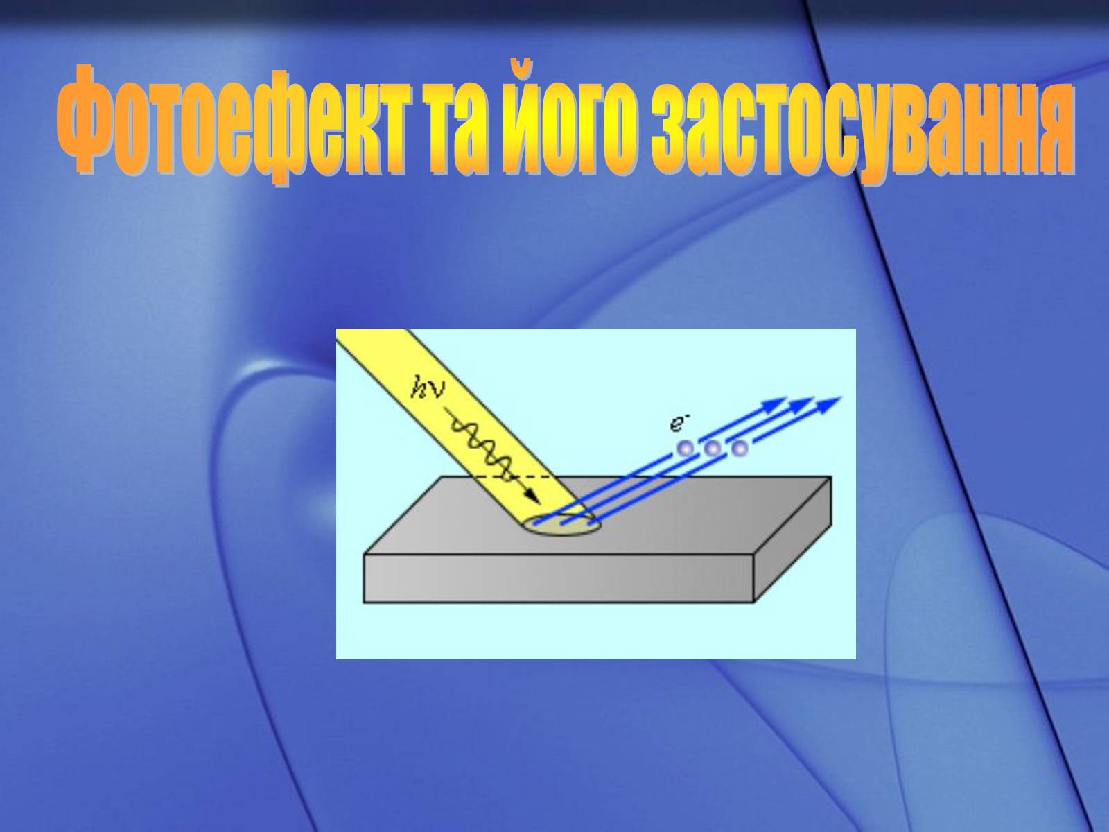 Презентація на тему «Фотоефект та його застосування» - Слайд #1 Презентація на тему «Фотоефект та його застосування» - Слайд #1