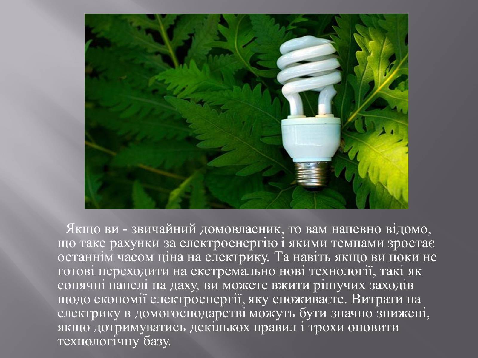 Презентація на тему «Способи енергозберігання» - Слайд #5 Презентація на тему «Способи енергозберігання» - Слайд #5