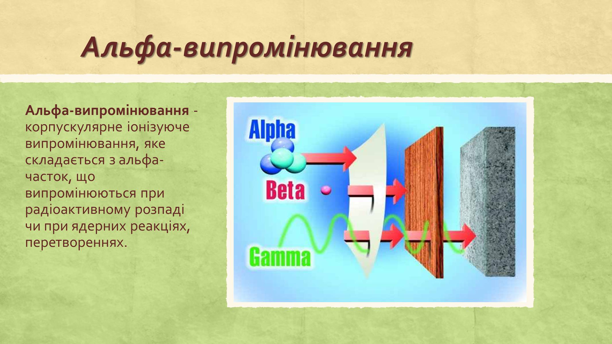 Презентація на тему «Альфа-випромінювання» - Слайд #6