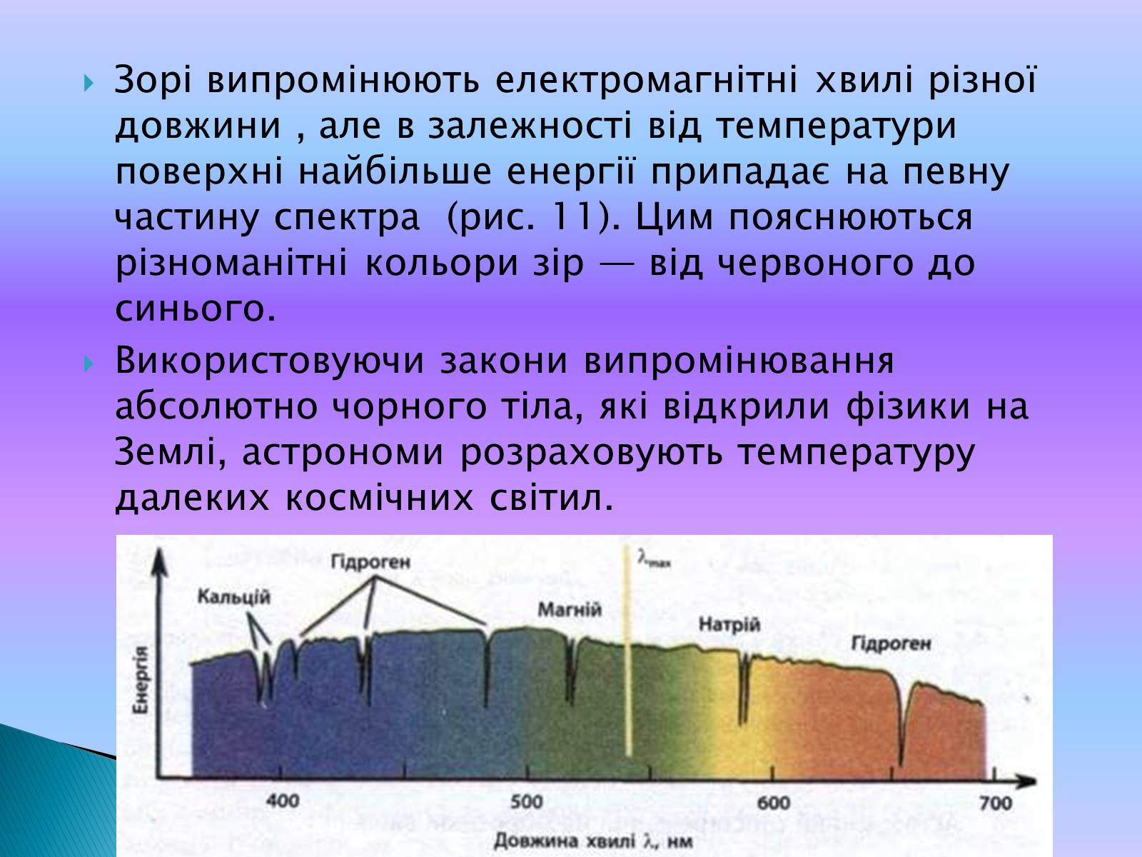 Презентація на тему «Випромінювання небесних світил» (варіант 2) - Слайд #18 Презентація на тему «Випромінювання небесних світил» (варіант 2) - Слайд #18