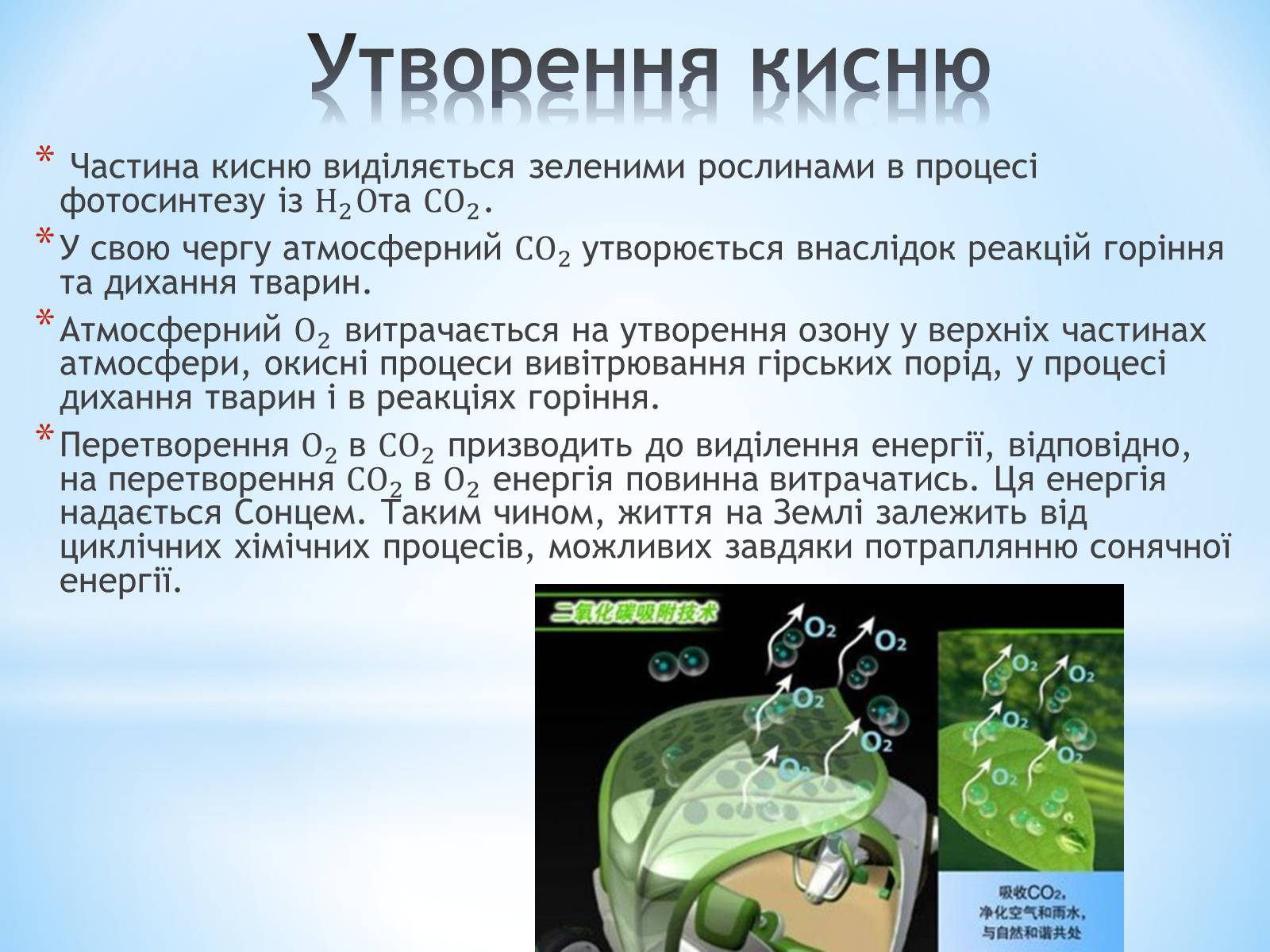 Презентація на тему «Колообіг Оксигену в природі» - Слайд #4 Презентація на тему «Колообіг Оксигену в природі» - Слайд #4