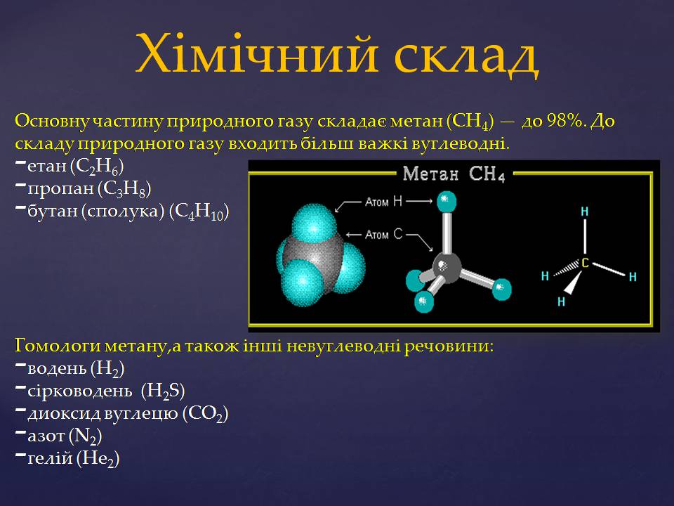 Презентація на тему «Природний газ» (варіант 12) - Слайд #5 Презентація на тему «Природний газ» (варіант 12) - Слайд #5