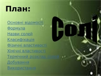 Презентація на тему «Солі» (варіант 2)