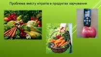 Презентація на тему «Проблема вмісту нітратів в продуктах харчування»