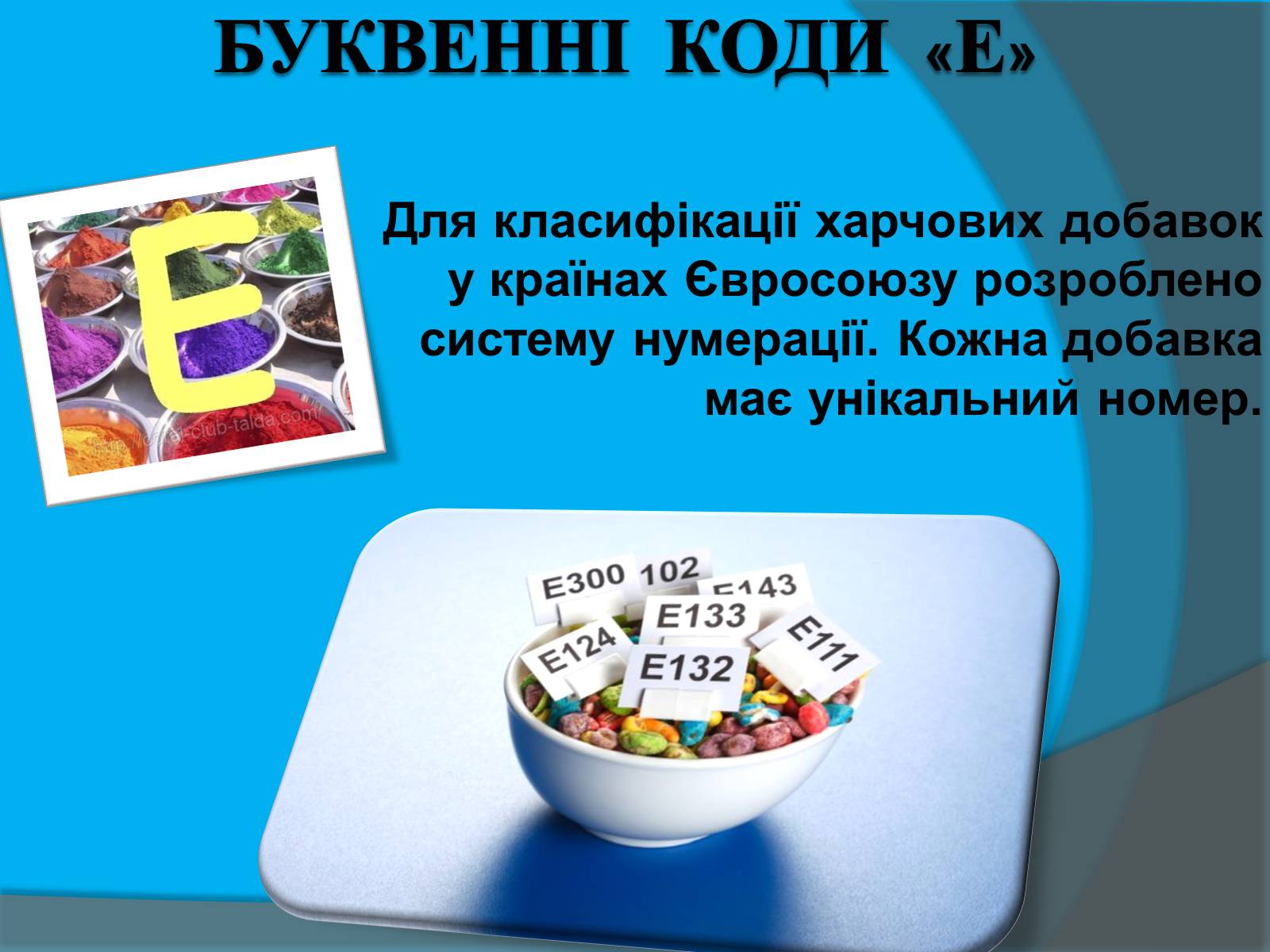 Презентація на тему «Харчові добавки Е» (варіант 2) - Слайд #3 Презентація на тему «Харчові добавки Е» (варіант 2) - Слайд #3