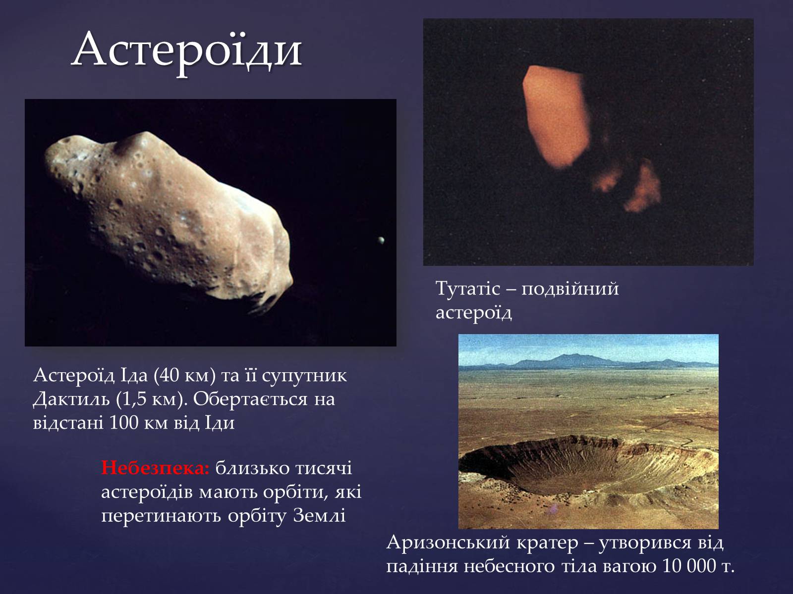 Презентація на тему «Малі тіла сонячної системи» (варіант 4) - Слайд #9 Презентація на тему «Малі тіла сонячної системи» (варіант 4) - Слайд #9