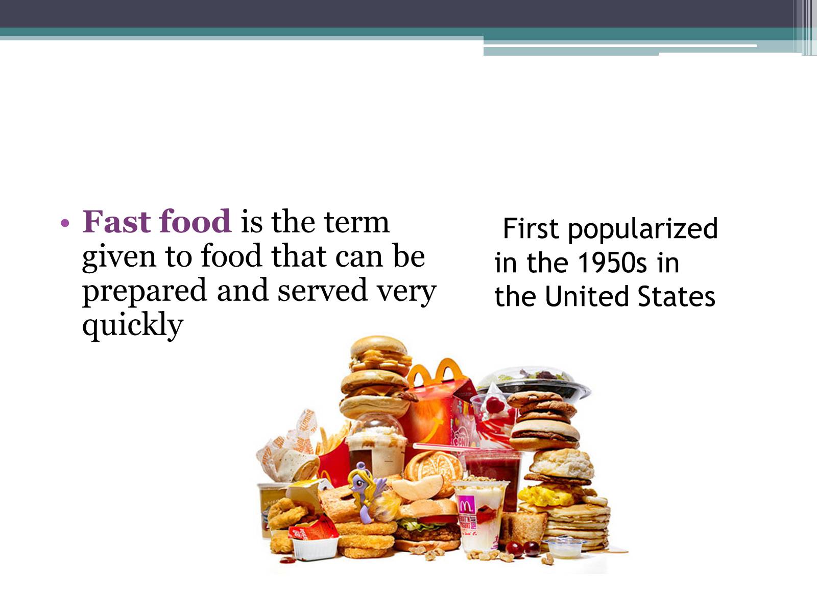 Презентація на тему «Fast food» (варіант 1) - Слайд #2 Презентація на тему «Fast food» (варіант 1) - Слайд #2