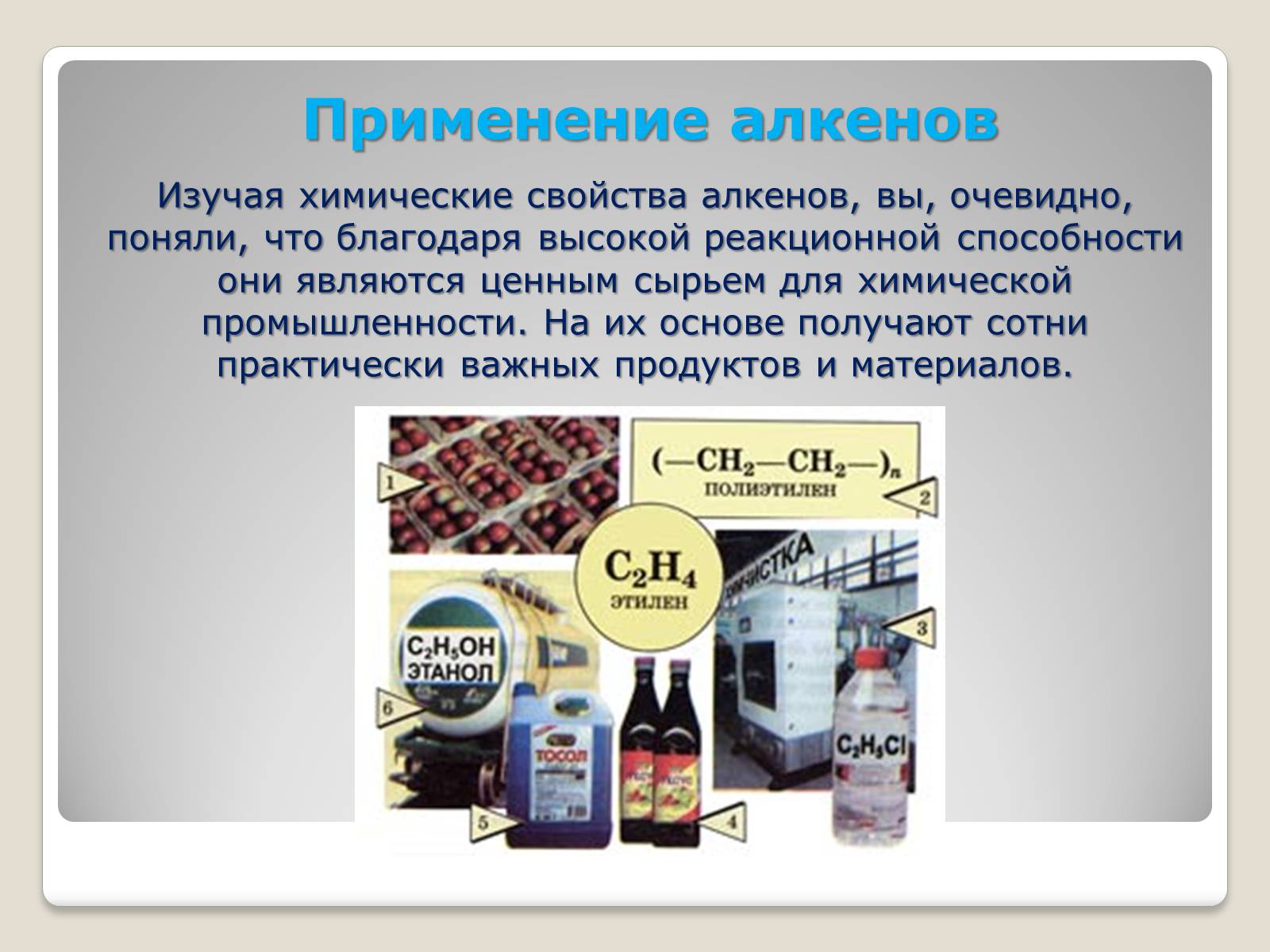 Презентація на тему «Химические свойства и применение алкенов» - Слайд #13 Презентація на тему «Химические свойства и применение алкенов» - Слайд #13