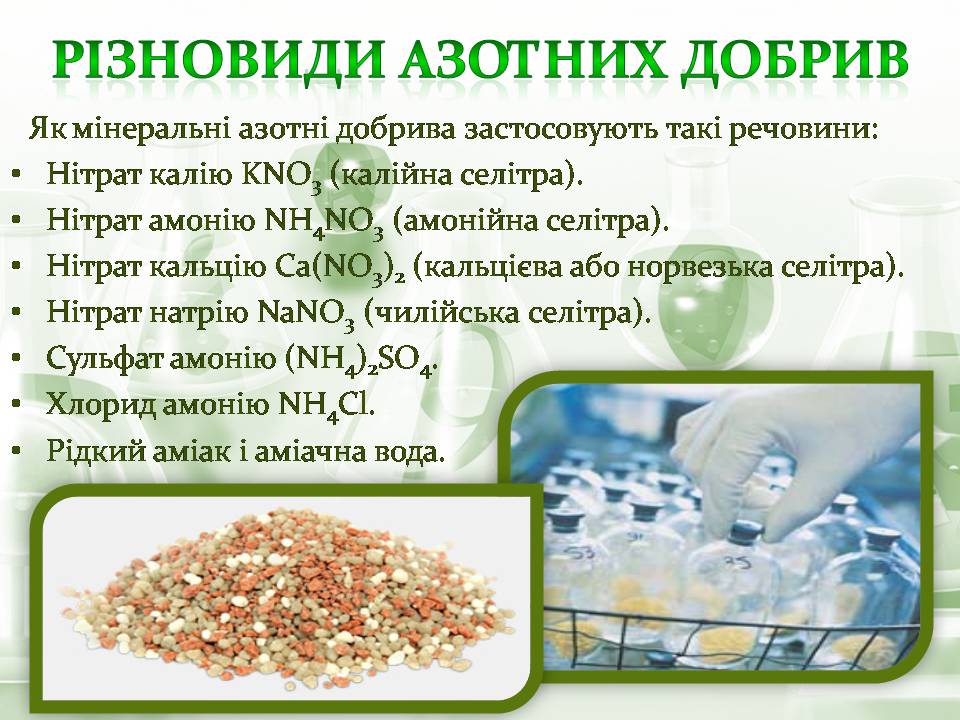 Презентація на тему «Азотні добрива» - Слайд #6 Презентація на тему «Азотні добрива» - Слайд #6