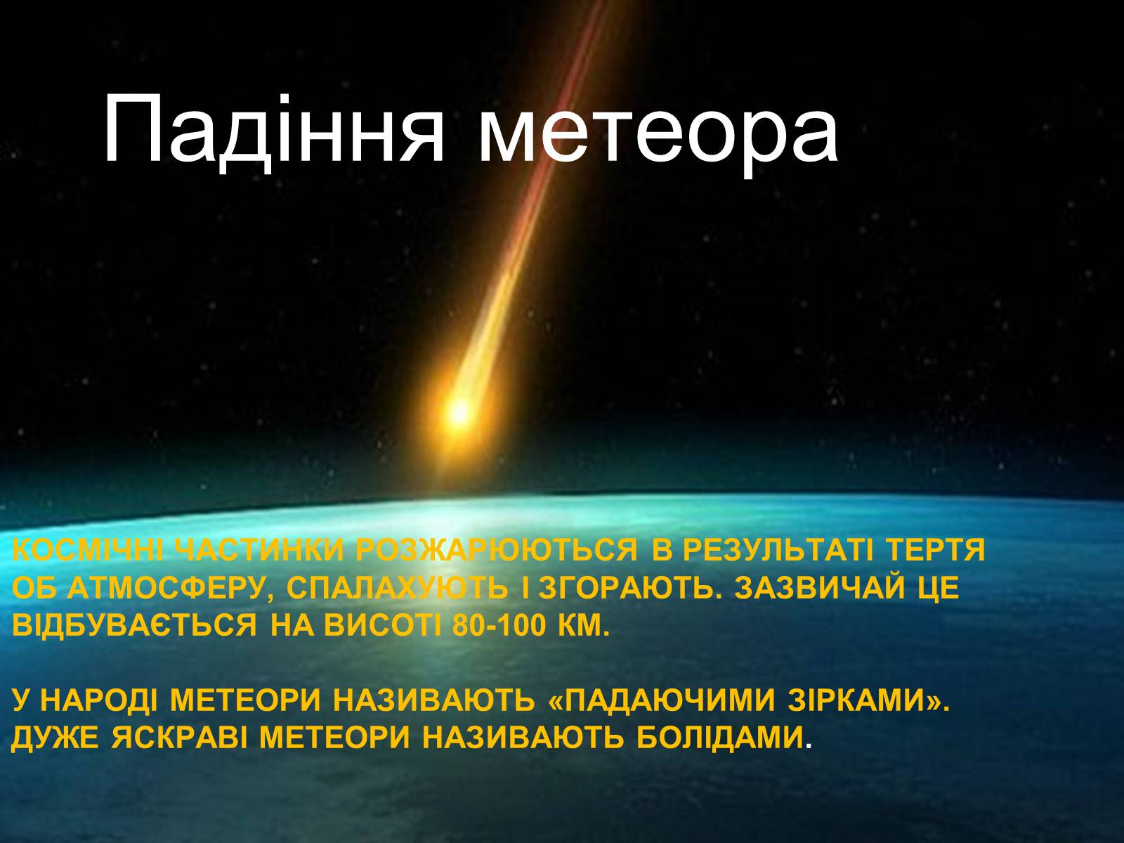 Презентація на тему «Метеори і метеорити» (варіант 2) - Слайд #3 Презентація на тему «Метеори і метеорити» (варіант 2) - Слайд #3