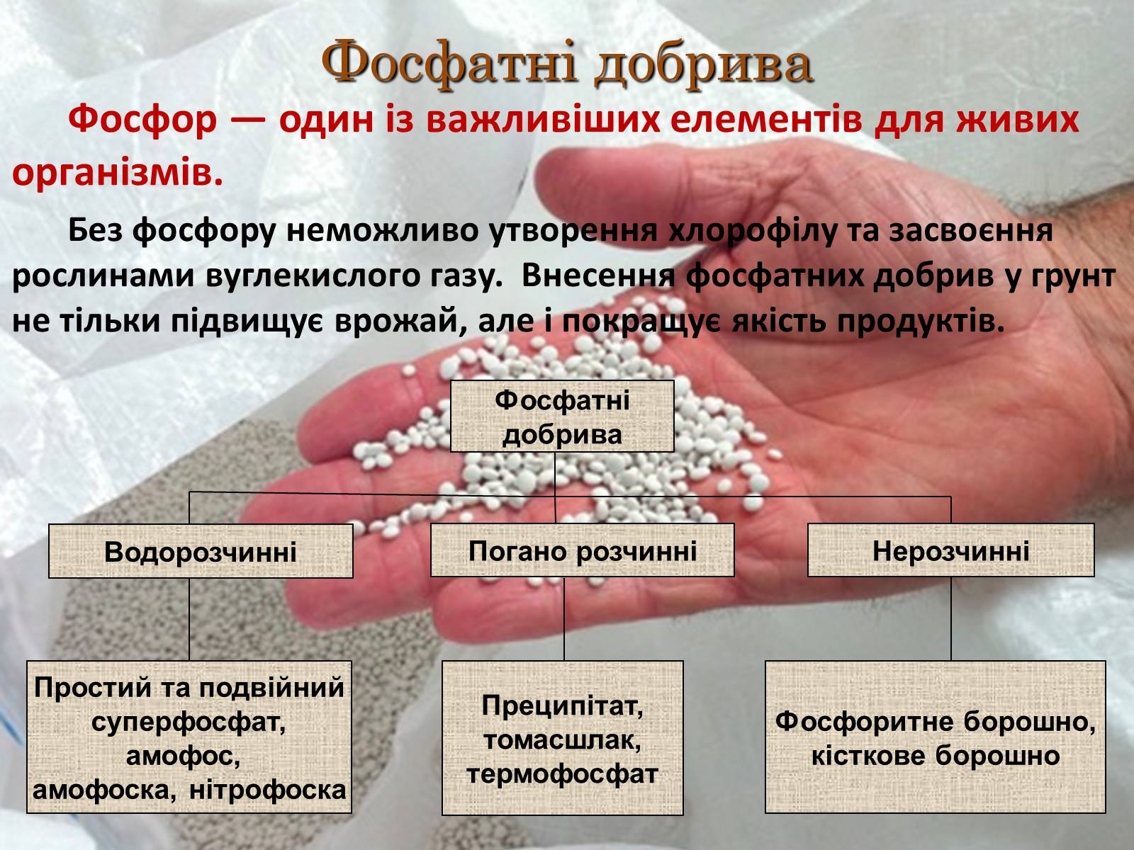 Презентація на тему «Загальна характеристика добрив» - Слайд #7 Презентація на тему «Загальна характеристика добрив» - Слайд #7