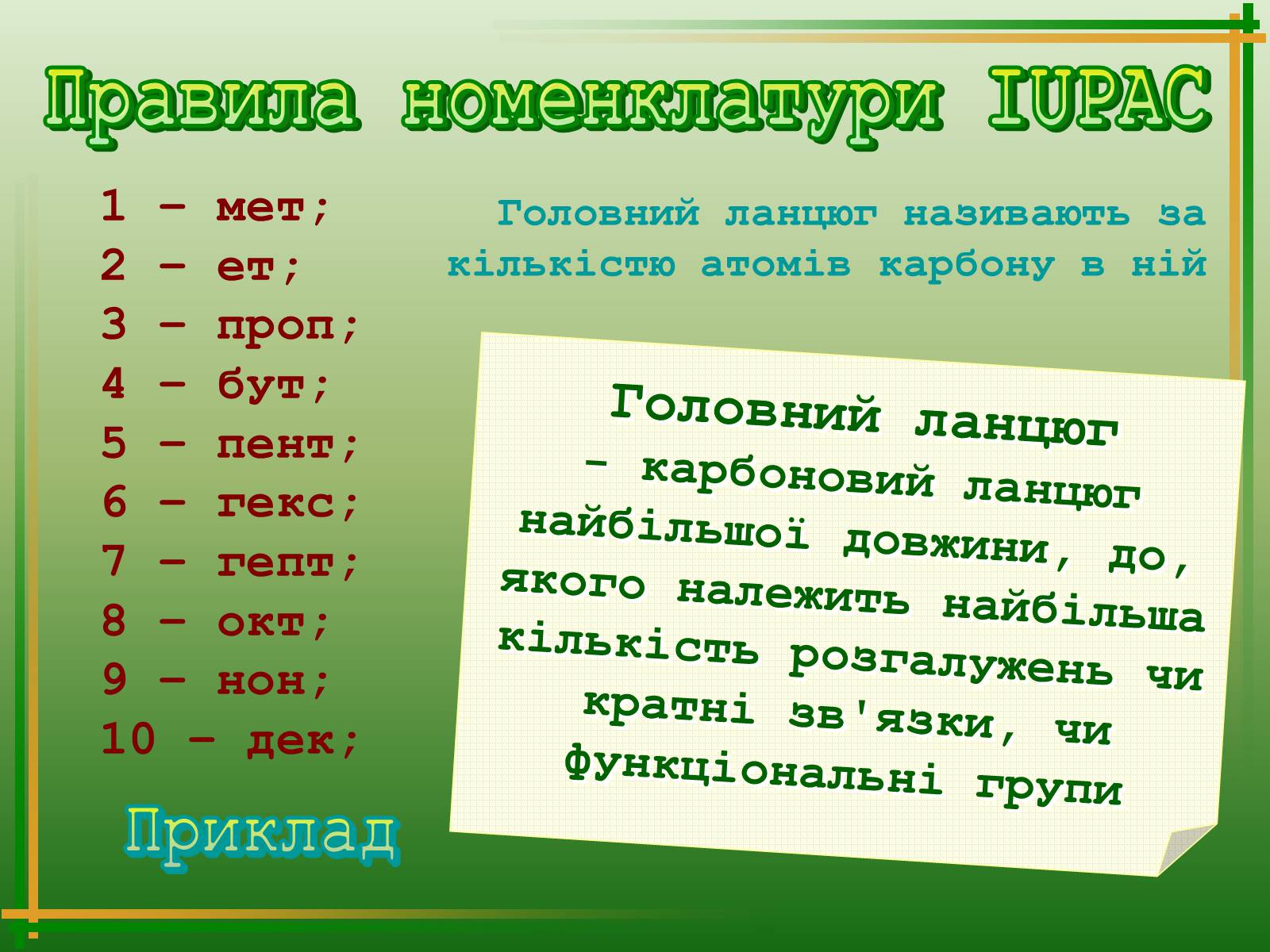 Презентація на тему «Хімічна номенклатура» - Слайд #20 Презентація на тему «Хімічна номенклатура» - Слайд #20