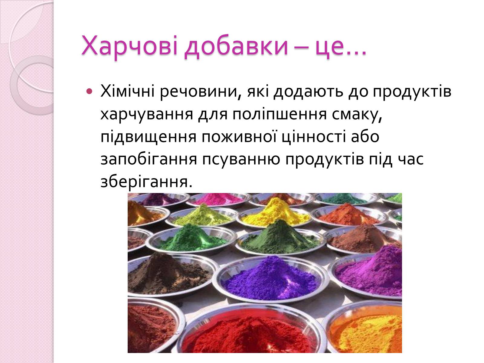 Презентація на тему «Харчові добавки» (варіант 19) - Слайд #2 Презентація на тему «Харчові добавки» (варіант 19) - Слайд #2