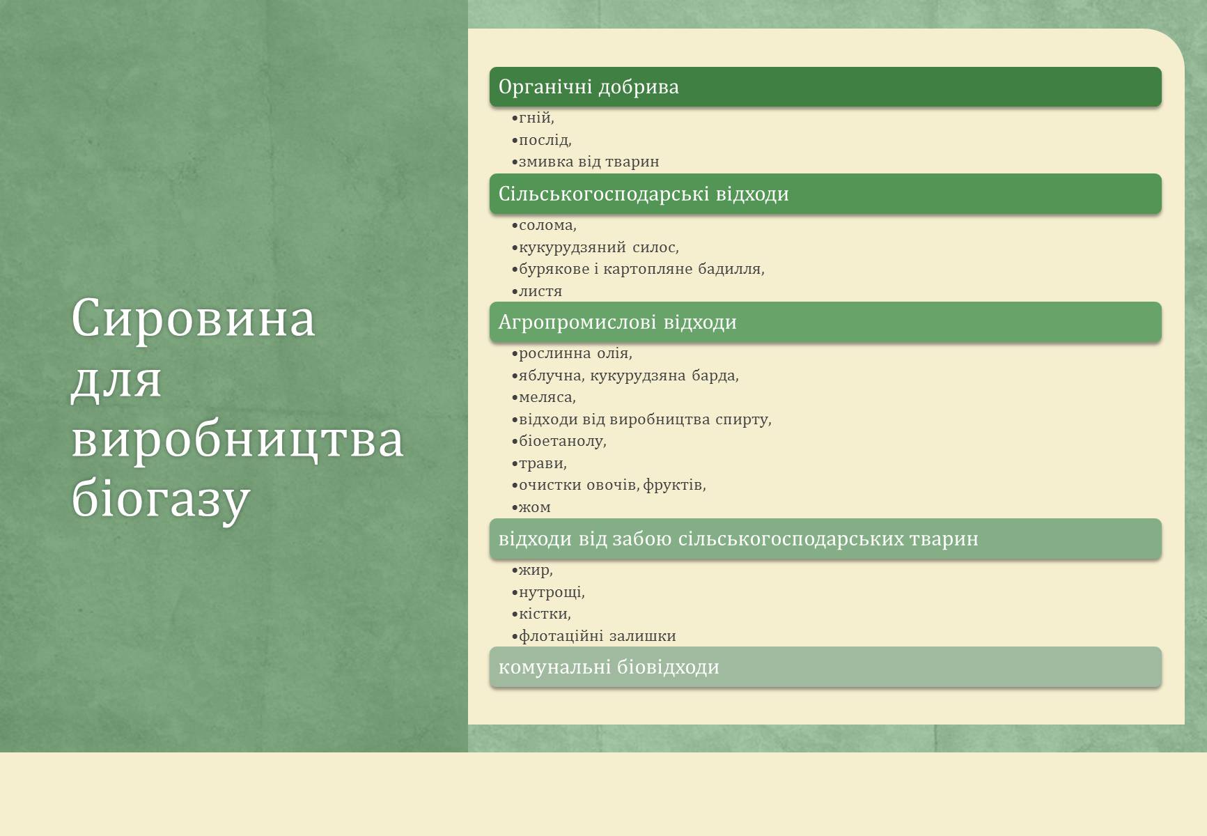 Презентація на тему «Виробництво біогазу» - Слайд #5 Презентація на тему «Виробництво біогазу» - Слайд #5